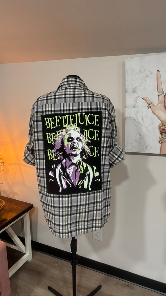 Beetlejuice - Refashioned Flannel