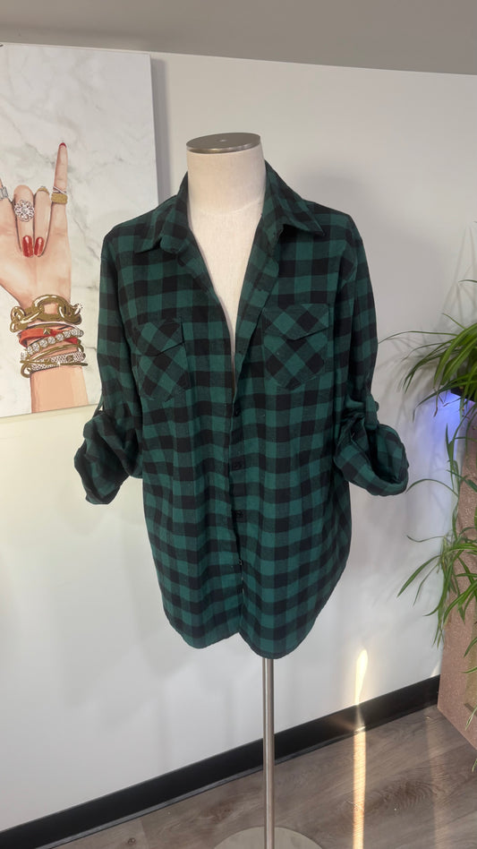 Skull & Flowers - Refashioned Flannel