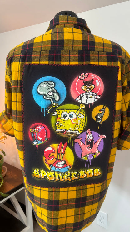 Sponge Bob - Refashioned Flannel