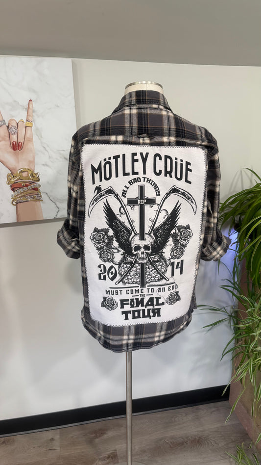 Motley Crue  - Refashioned Flannel