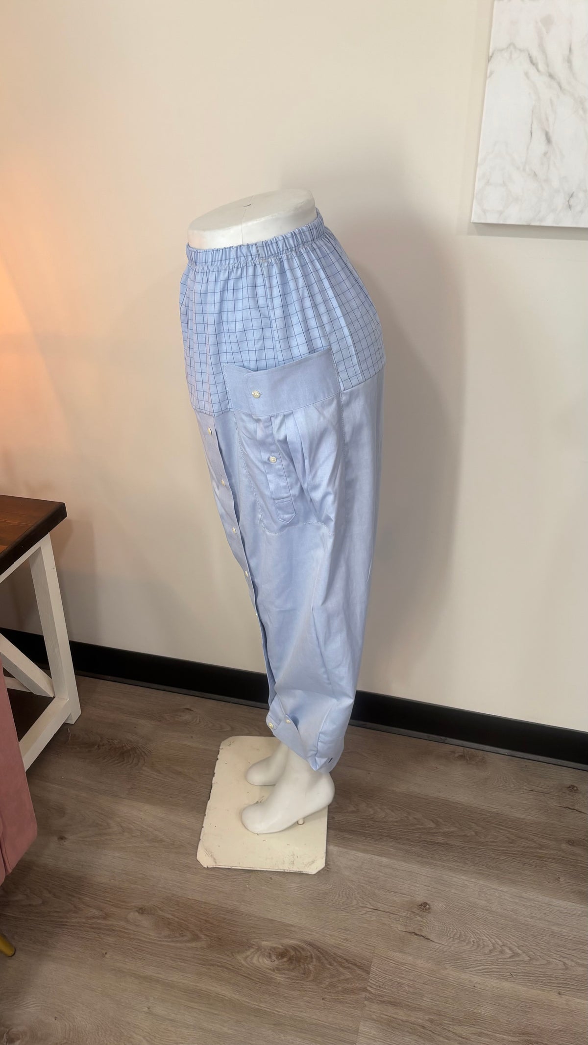 Upcycled Men’s Shirt Balloon Pants | Handmade| One of a Kind