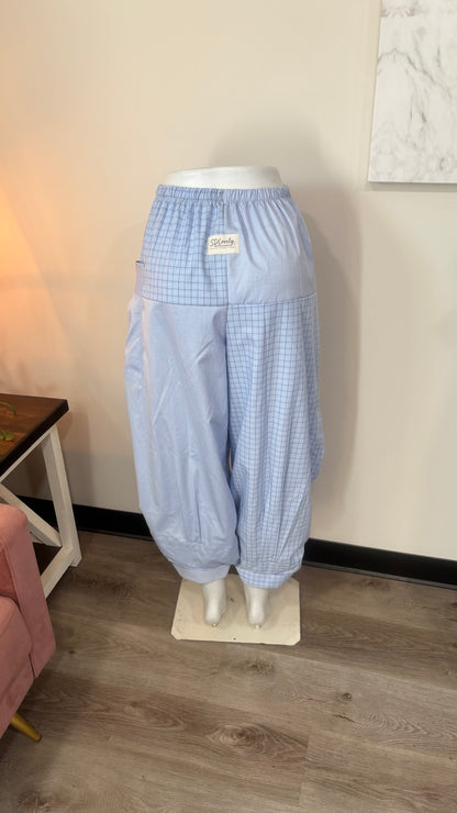 Upcycled Men’s Shirt Balloon Pants | Handmade| One of a Kind