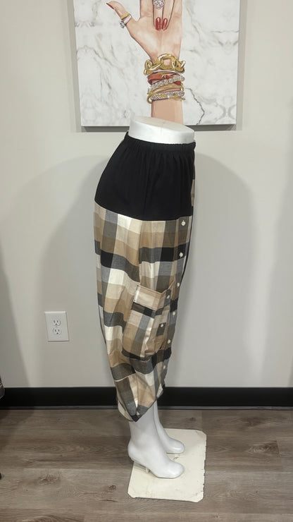 Upcycled Men’s Shirt Balloon Pants | Handmade| One of a Kind