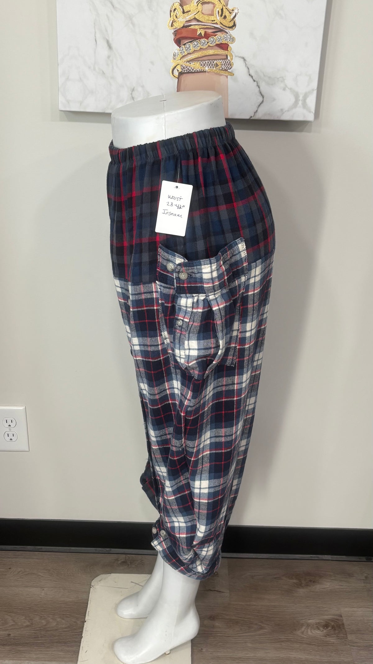 Upcycled Men’s Flannel Shirt Balloon Pants | Handmade & One of a Kind