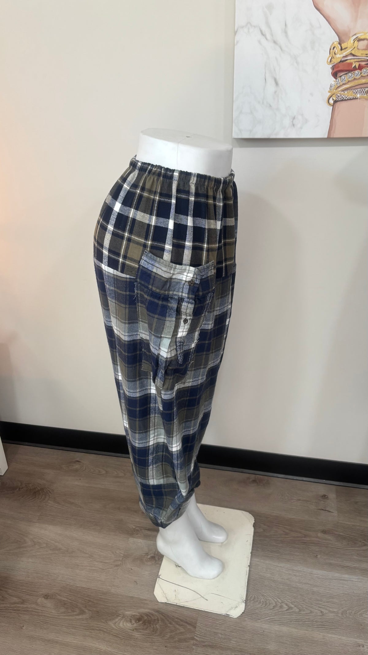 Upcycled Men’s Flannel Shirt Balloon Pants | Handmade & One of a Kind