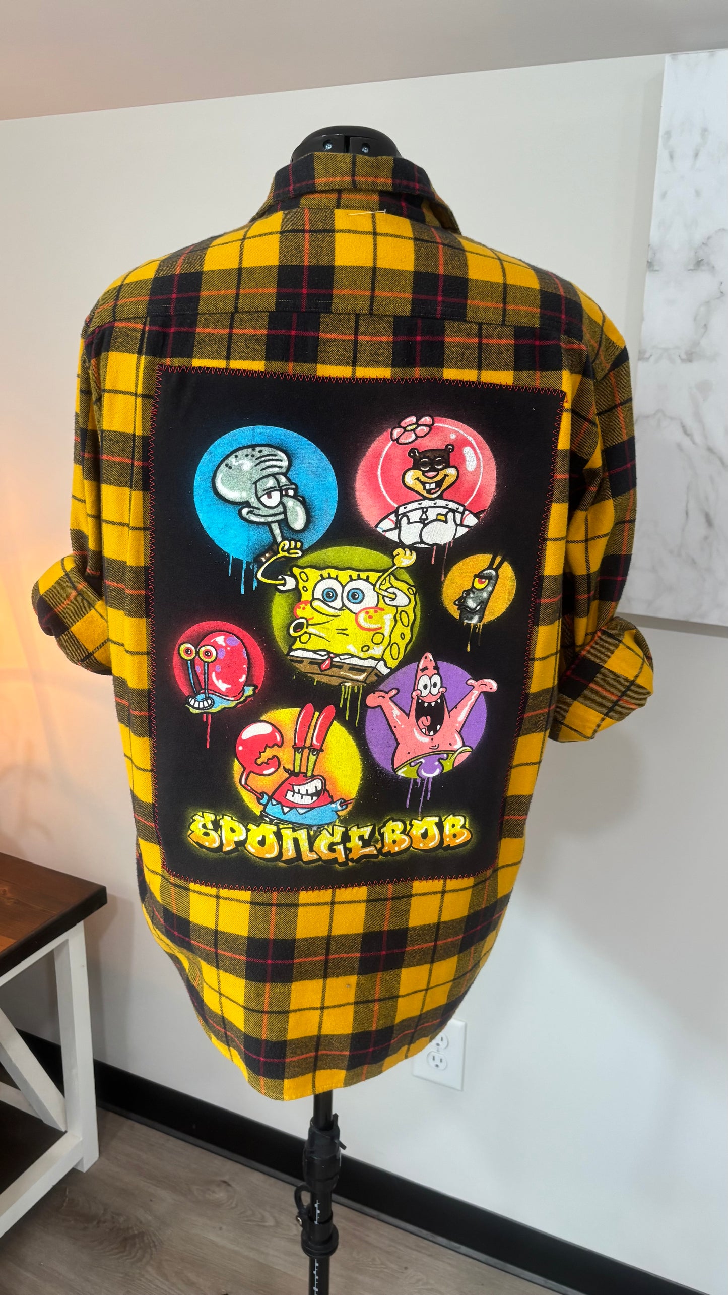 Sponge Bob - Refashioned Flannel