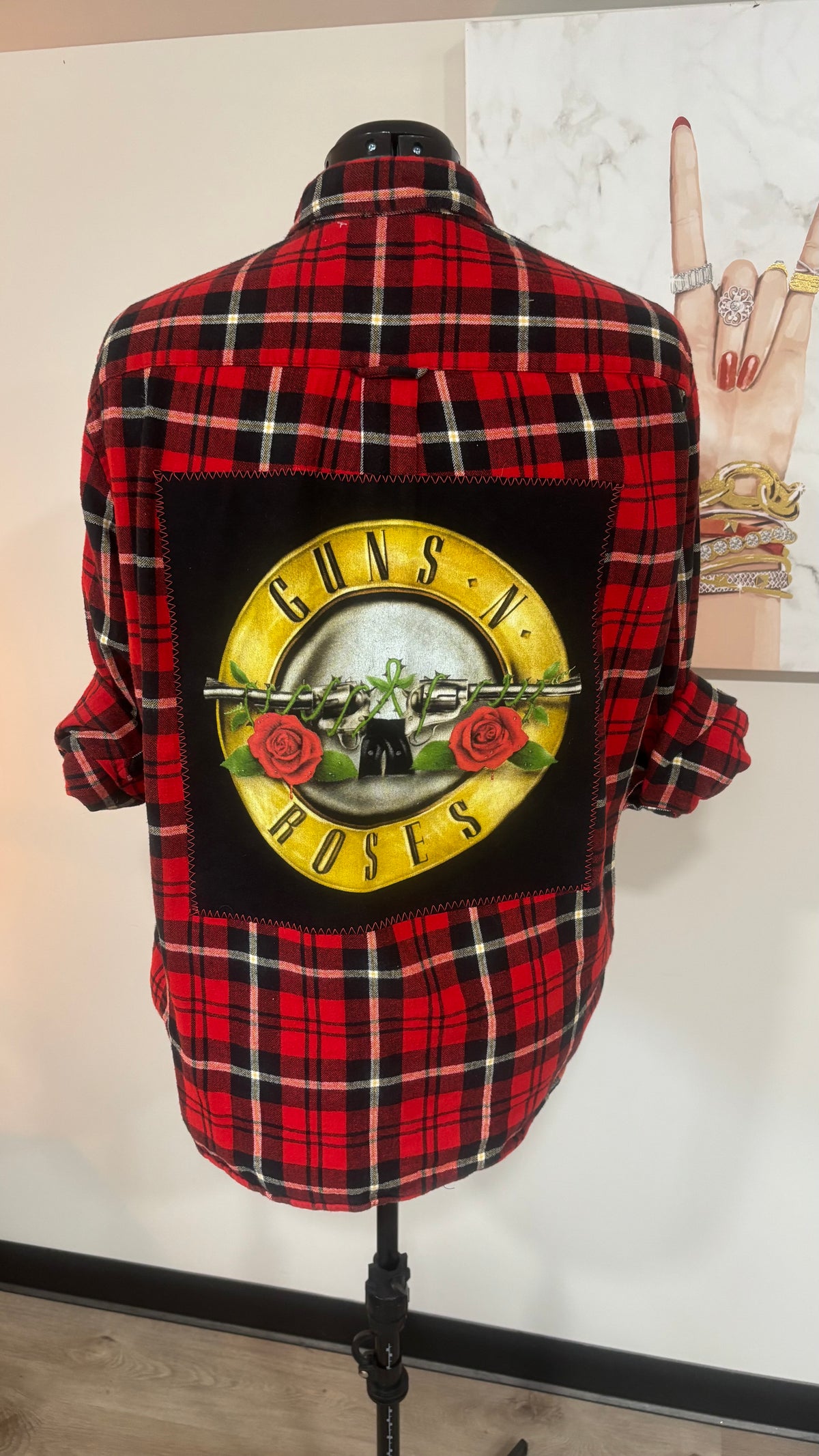 Guns & Roses - Refashioned Flannel