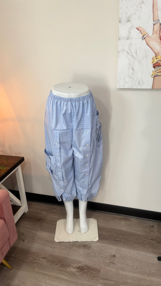 Upcycled Men’s Shirt Balloon Pants | Handmade| One of a Kind