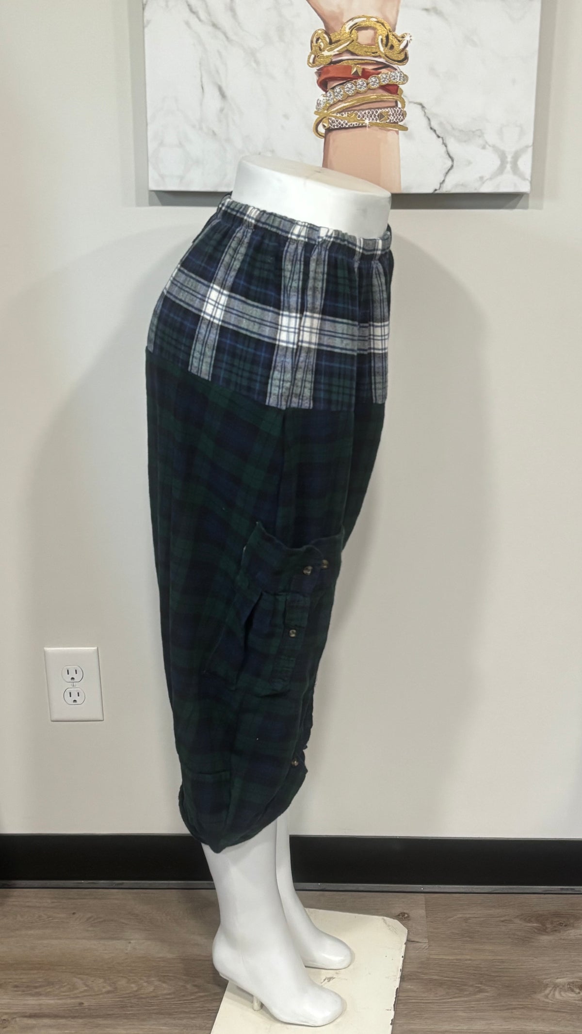 Upcycled Men’s Flannel Shirt Balloon Pants | Handmade & One of a Kind