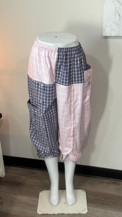 Upcycled Men’s Shirt Balloon Pants | Handmade| One of a Kind