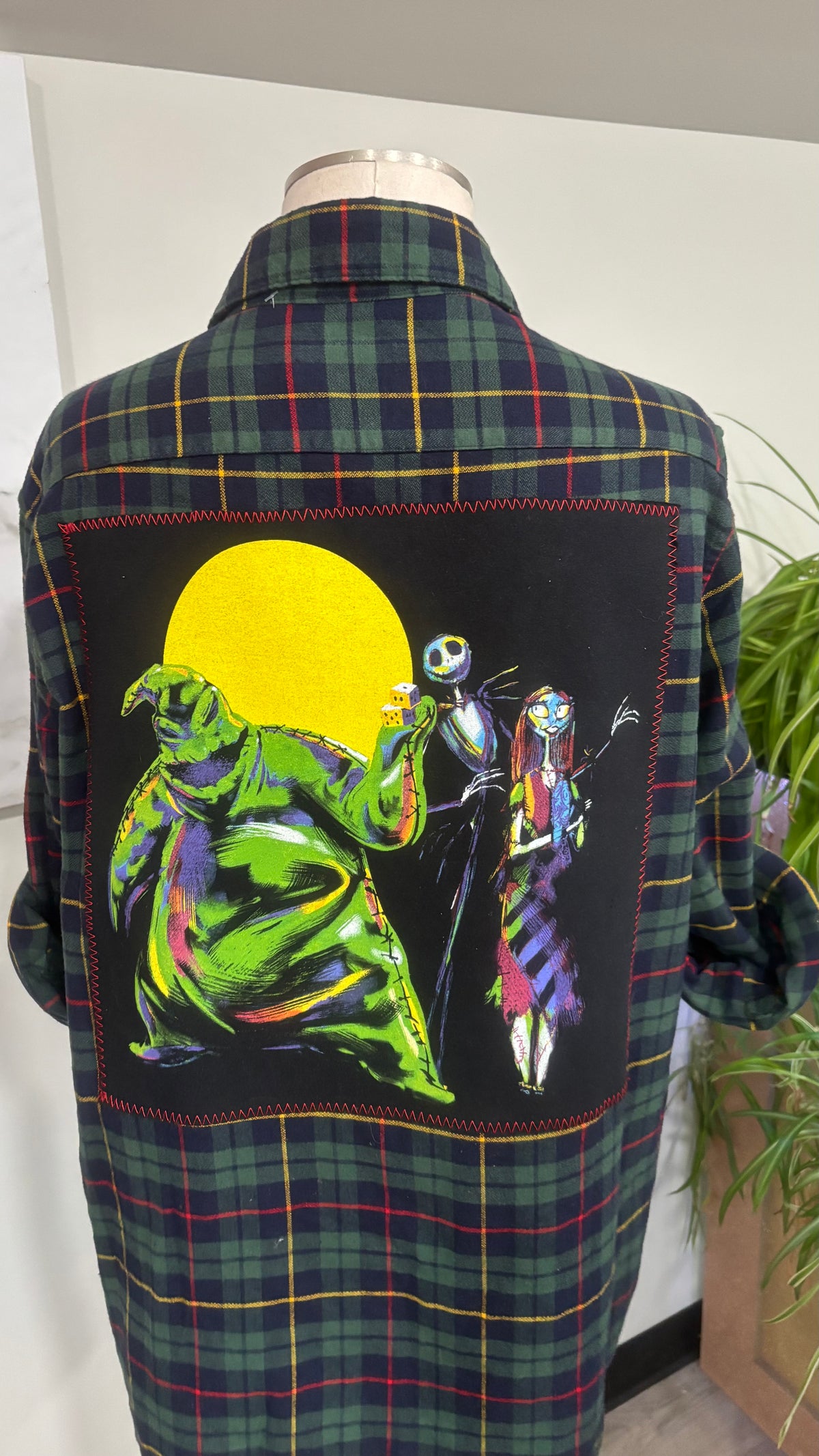 Oogie Boogie, Jack Skellington, & Sally (Nightmare Before Christmas) - Refashioned Flannel