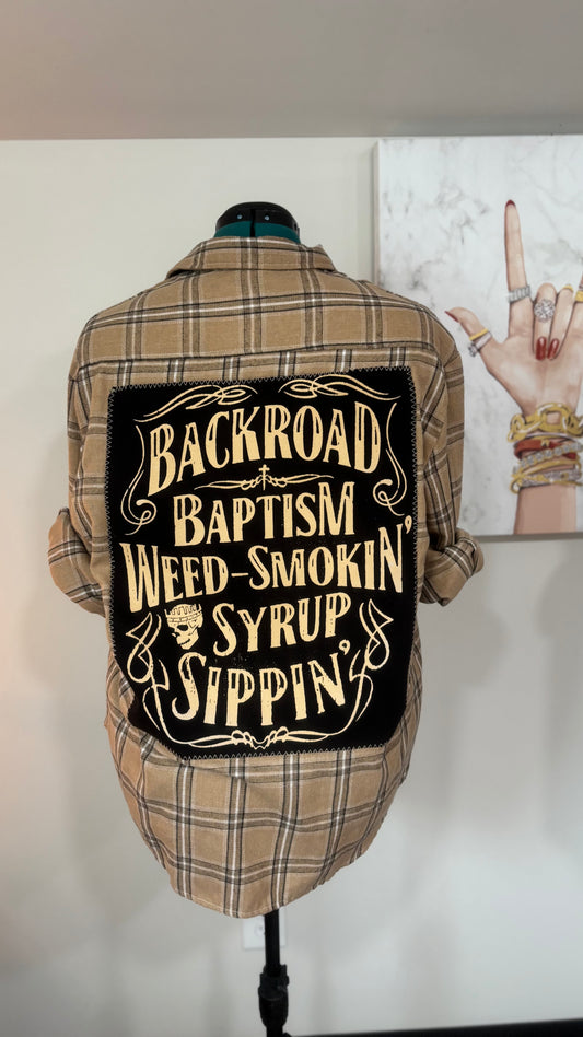 Backyard Baptism Wood-Smoking Syrup Sippin (Jelly Roll) - Refashioned Flannel