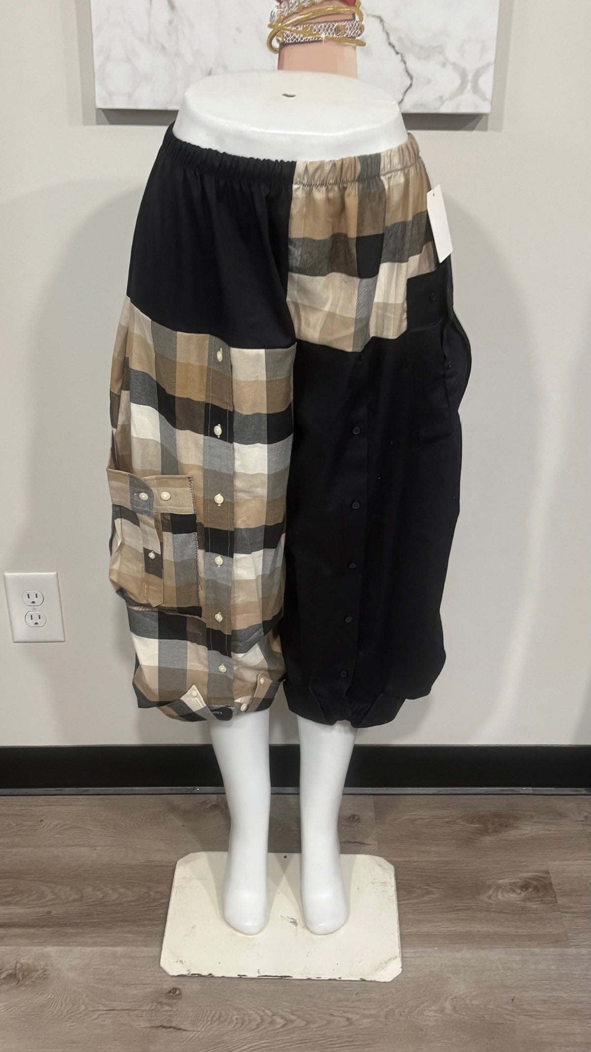 Upcycled Men’s Shirt Balloon Pants | Handmade| One of a Kind
