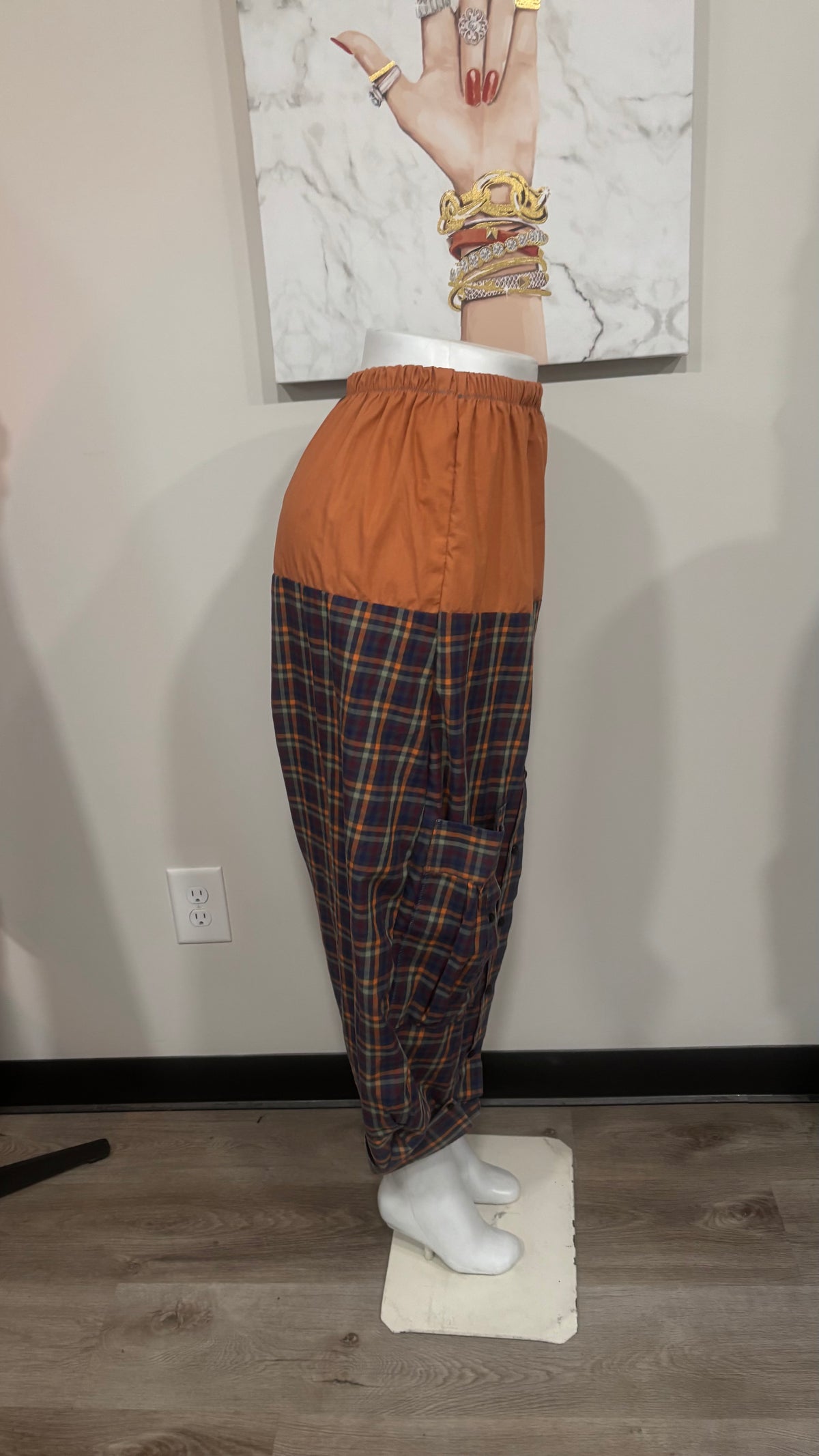 Upcycled Men’s Shirt Balloon Pants | Handmade Boho Pants | Sustainable Lounge Pants | One of a Kind Patchwork Pants