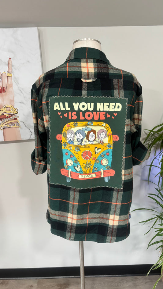 The Beatles All We Need Is Love - Refashioned Flannel