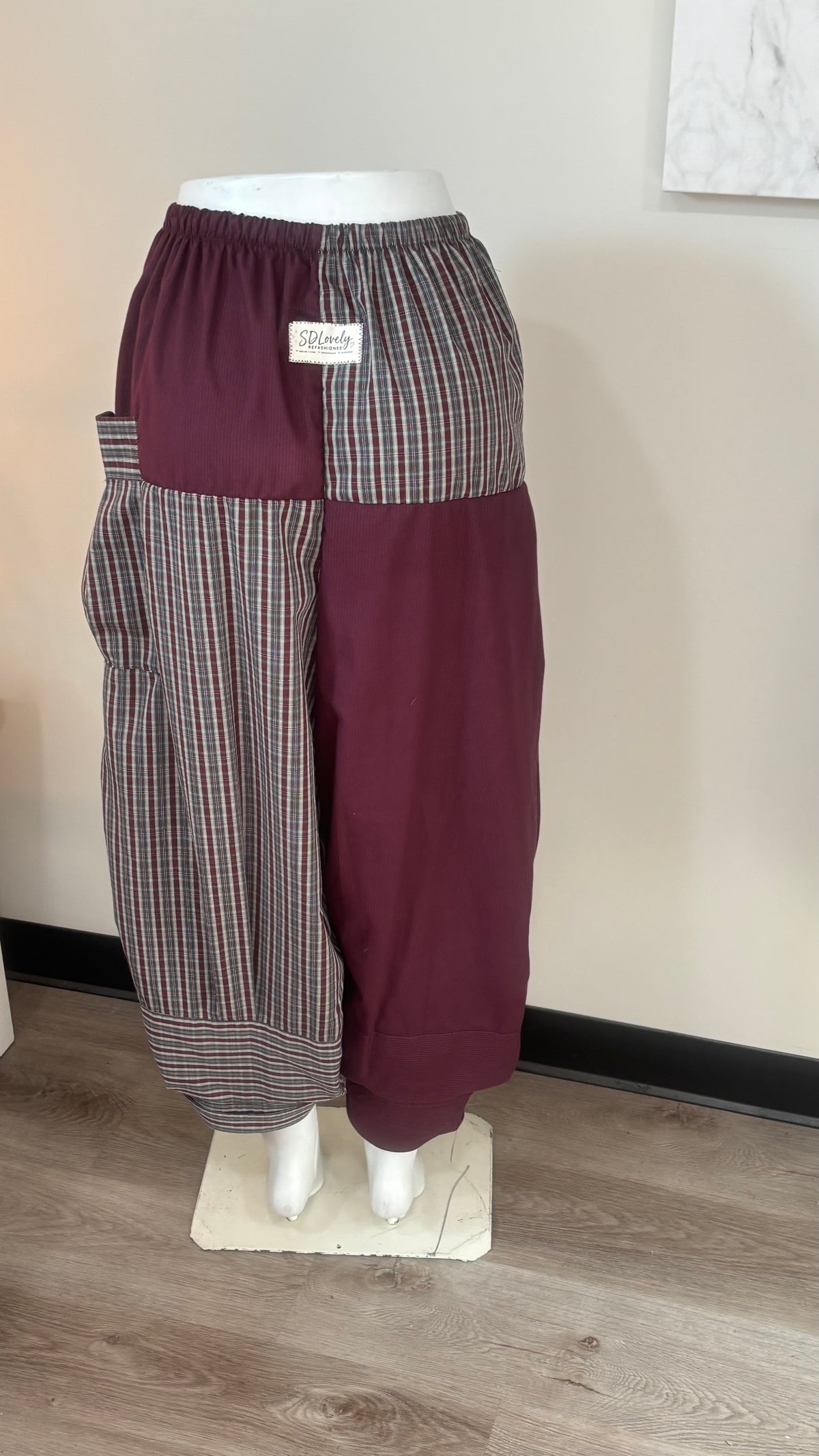 Upcycled Men’s Shirt Balloon Pants | Handmade| One of a Kind