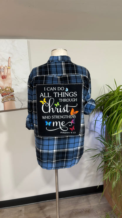 I Can Do All Things - Refashioned Flannel