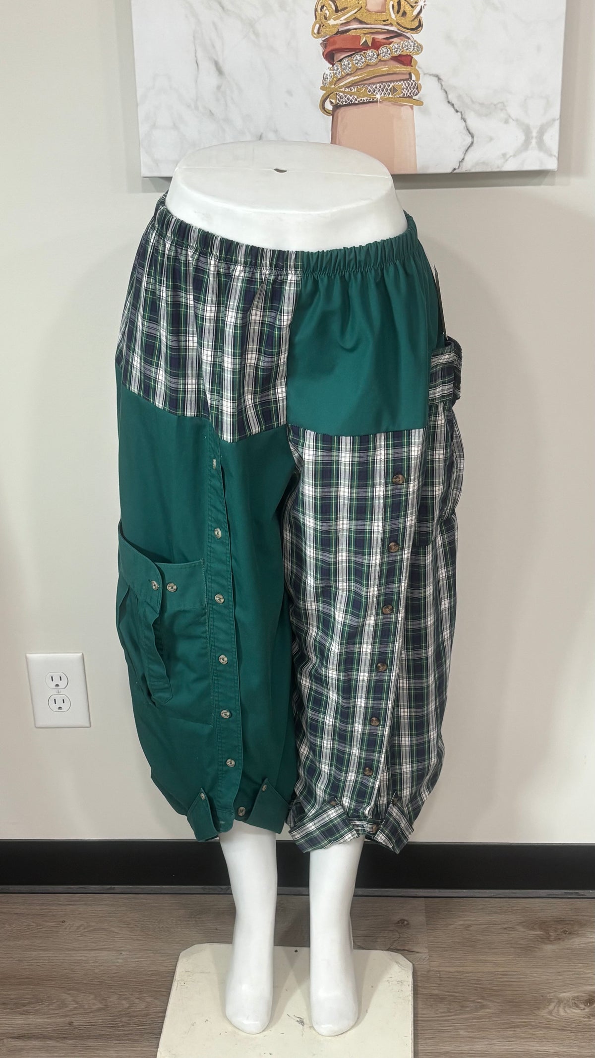 Upcycled Men’s Shirt Balloon Pants | Handmade| One of a Kind