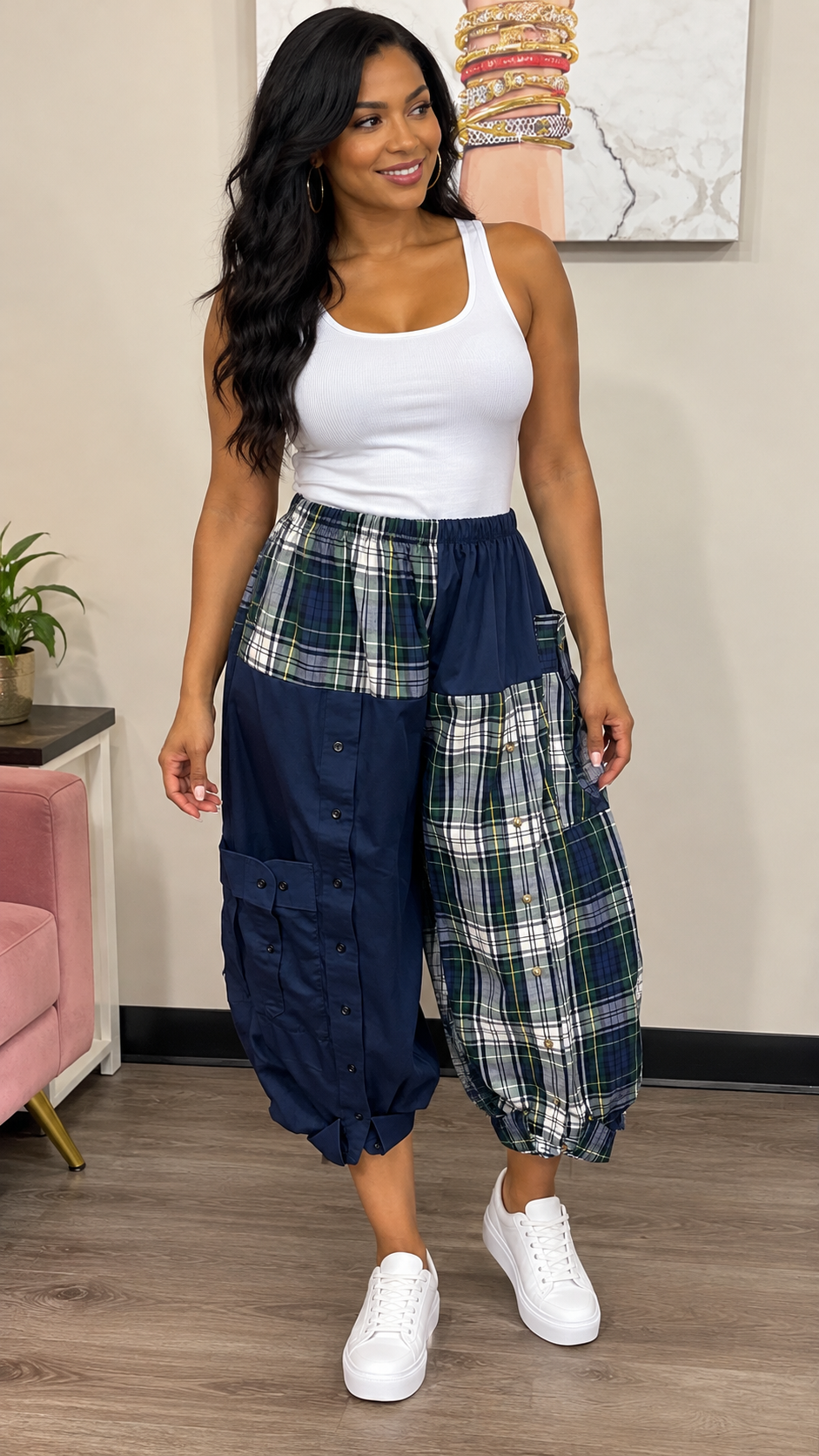 Upcycled Men’s Shirt Balloon Pants | Handmade| One of a Kind