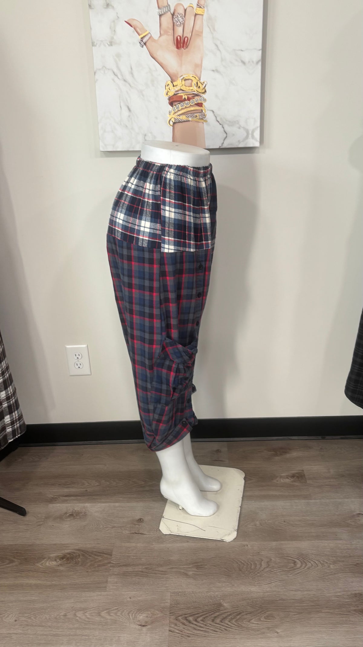 Upcycled Men’s Flannel Shirt Balloon Pants | Handmade & One of a Kind