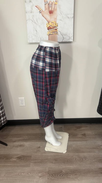 Upcycled Men’s Flannel Shirt Balloon Pants | Handmade & One of a Kind