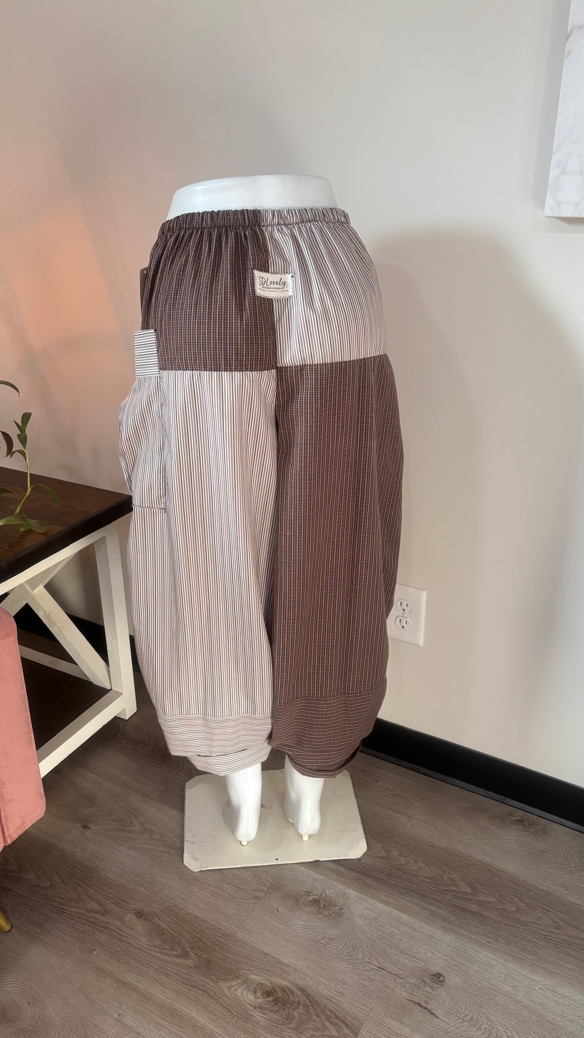 Upcycled Men’s Shirt Balloon Pants | Handmade| One of a Kind