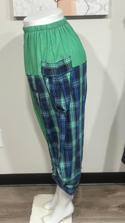 Upcycled Men’s Shirt Balloon Pants | Handmade| One of a Kind