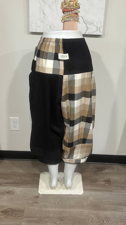 Upcycled Men’s Shirt Balloon Pants | Handmade| One of a Kind