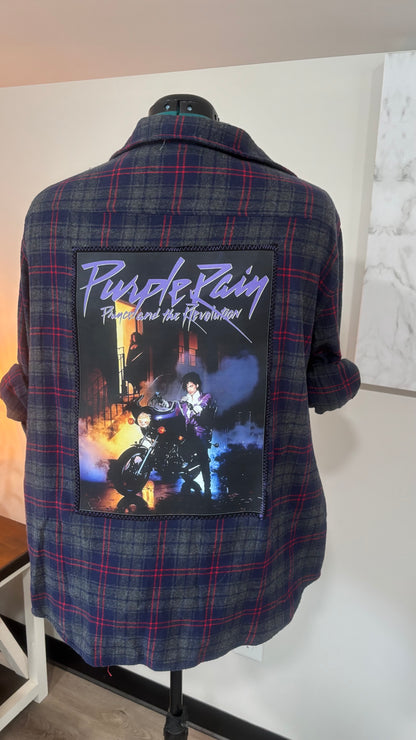 Purple Rain (Prince) - Refashioned Flannel