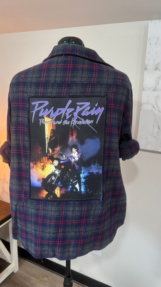 Purple Rain (Prince) - Refashioned Flannel