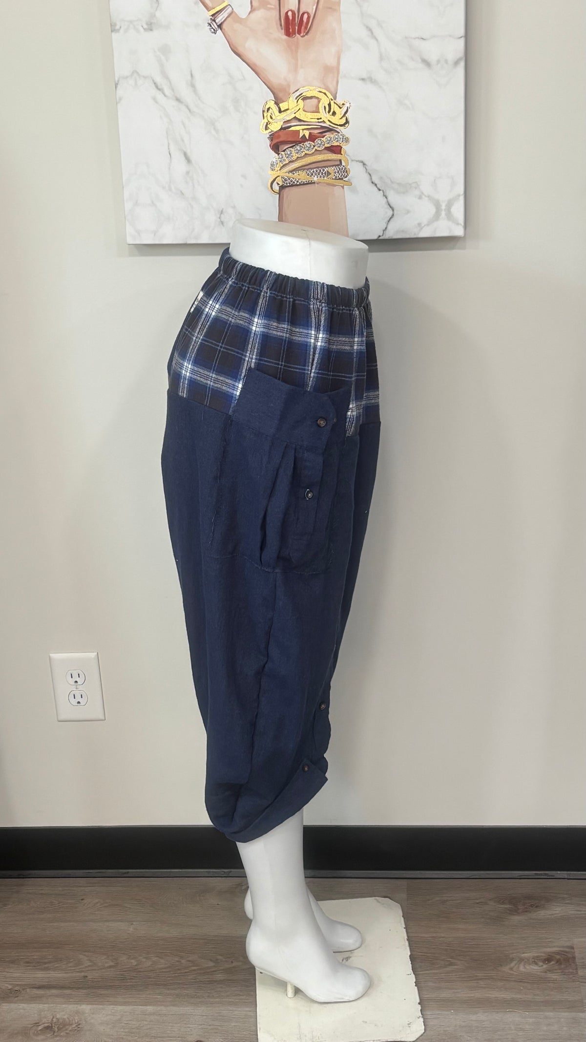 Upcycled Men’s Flannel Shirt Balloon Pants | Handmade & One of a Kind