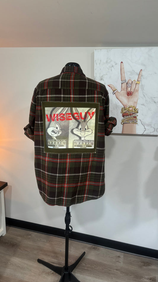 Bugs Bunny Wise Guy - Refashioned Flannel