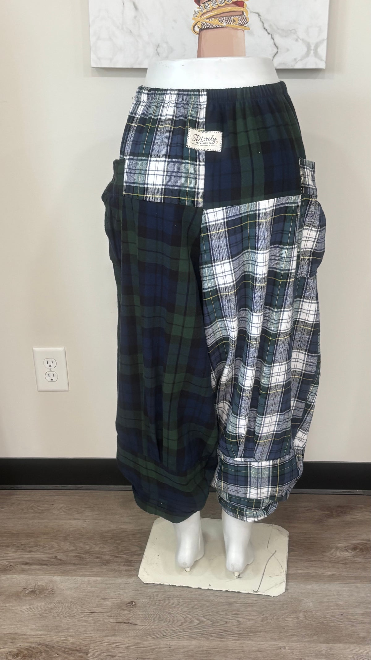 Upcycled Men’s Flannel Shirt Balloon Pants | Handmade & One of a Kind