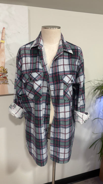 Poetic Justice Tupac - Refashioned Flannel