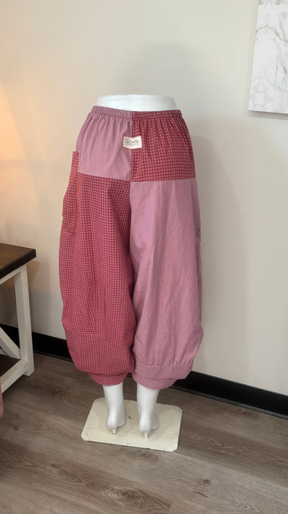 Upcycled Men’s Shirt Balloon Pants | Handmade| One of a Kind