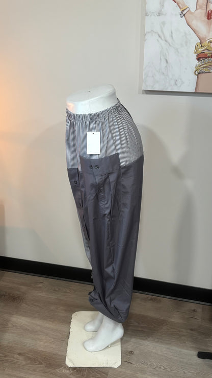 Upcycled Men’s Shirt Balloon Pants | Handmade| One of a Kind