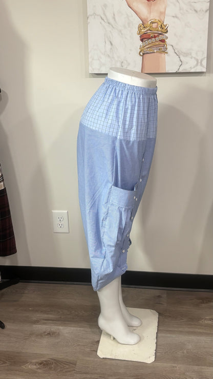 Upcycled Men’s Shirt Balloon Pants | Handmade| One of a Kind