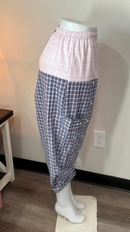 Upcycled Men’s Shirt Balloon Pants | Handmade| One of a Kind