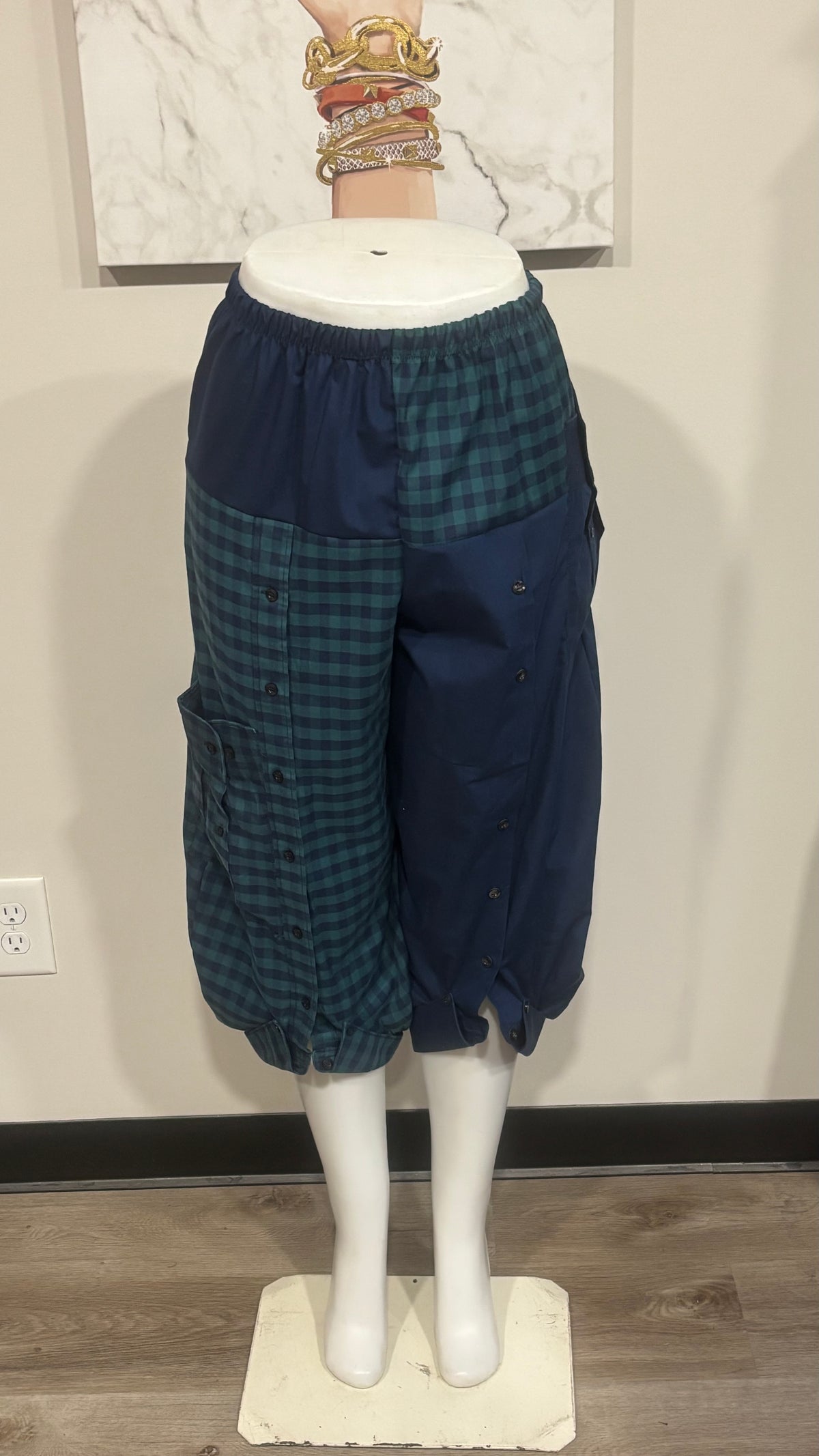 Upcycled Men’s Shirt Balloon Pants | Handmade| One of a Kind