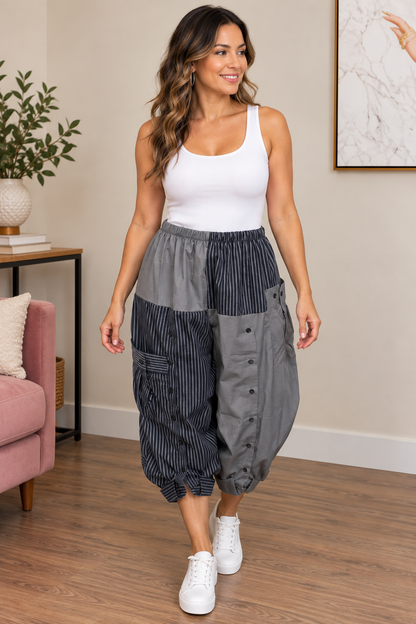 Upcycled Men’s Shirt Balloon Pants | Handmade| One of a Kind