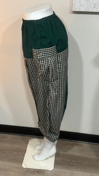 Upcycled Men’s Shirt Balloon Pants | Handmade| One of a Kind