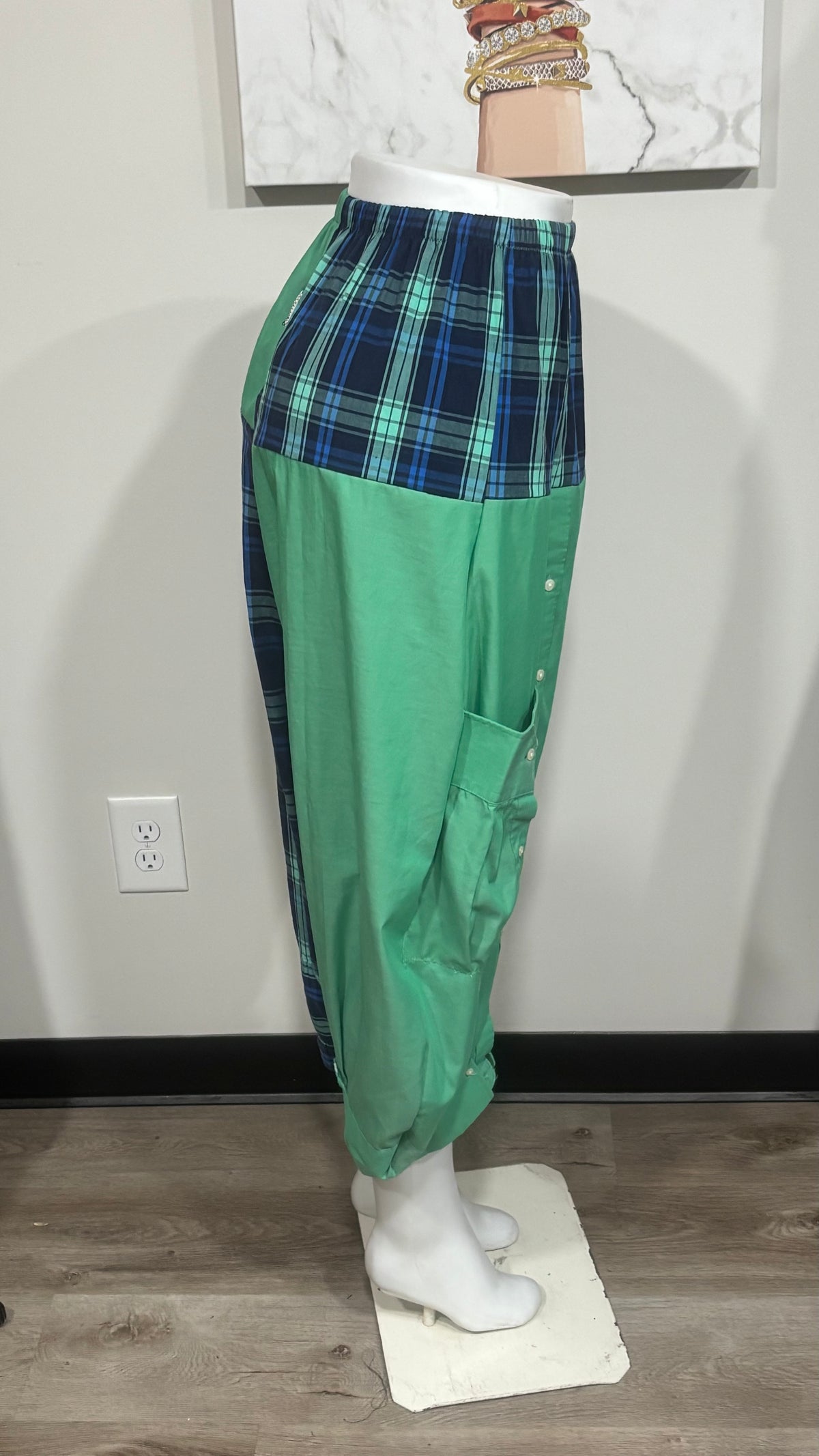 Upcycled Men’s Shirt Balloon Pants | Handmade| One of a Kind