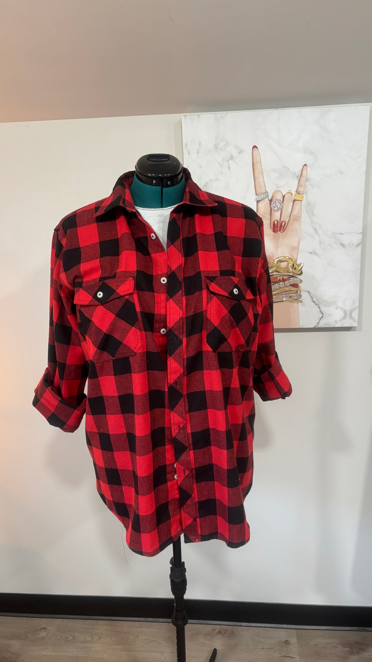 Queen Killer Queen - Refashioned Flannel