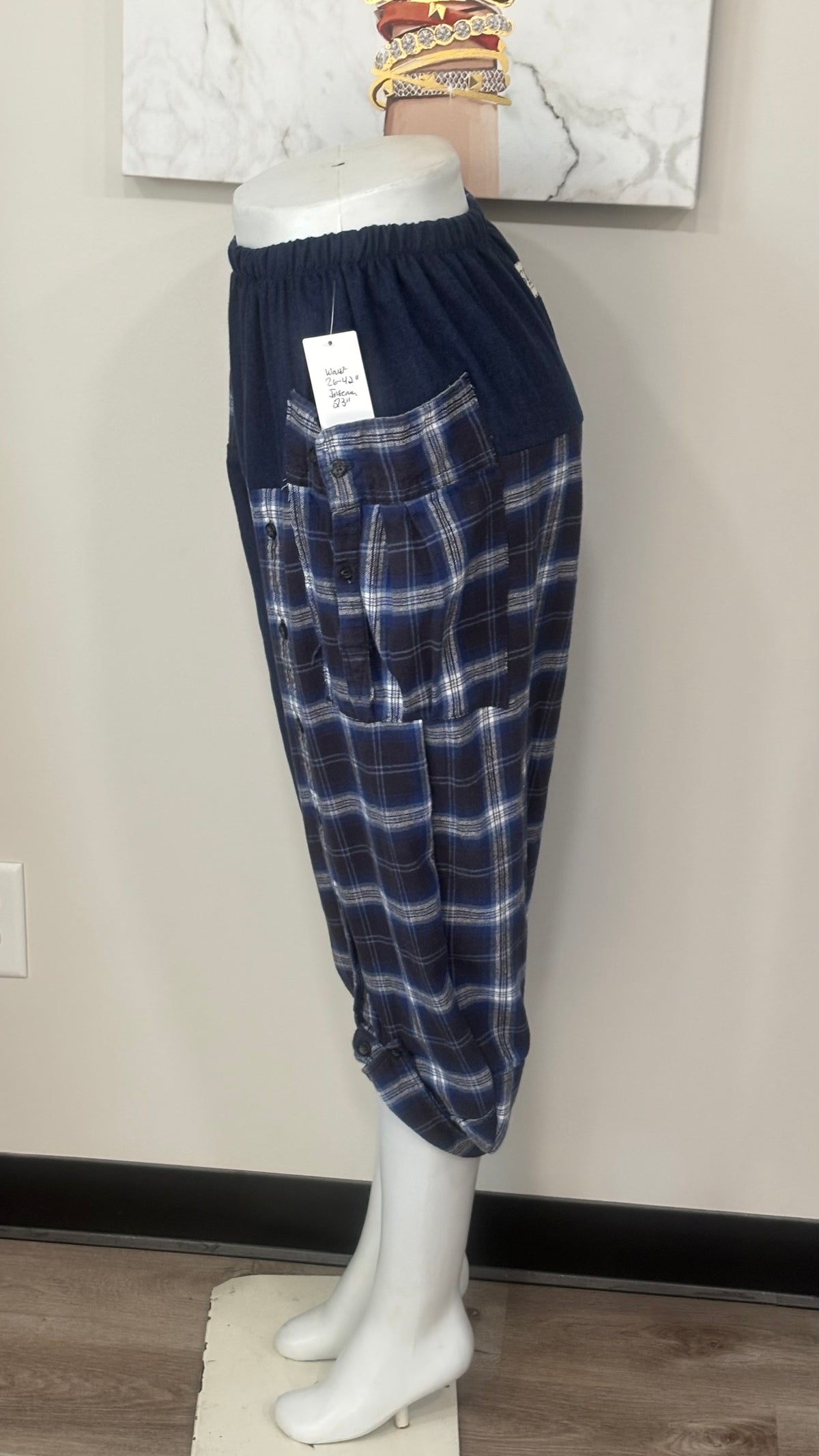 Upcycled Men’s Flannel Shirt Balloon Pants | Handmade & One of a Kind