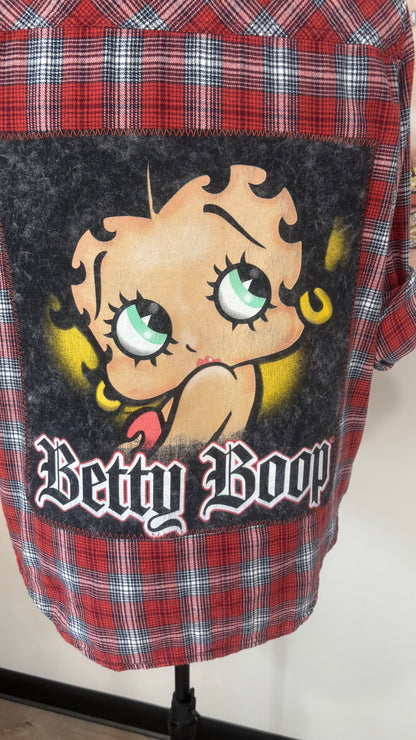 Betty Boop- Refashioned Flannel