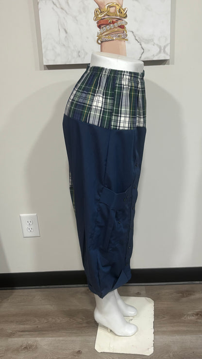 Upcycled Men’s Shirt Balloon Pants | Handmade| One of a Kind