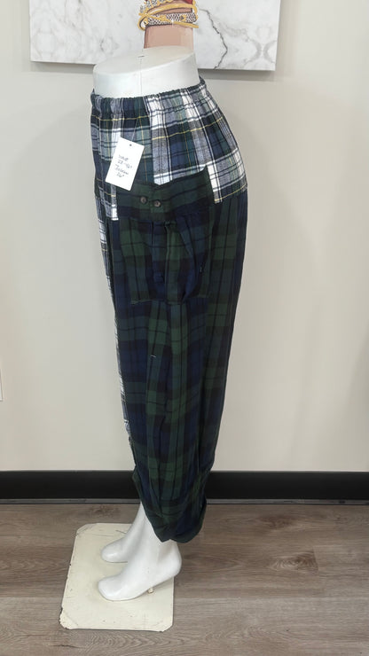 Upcycled Men’s Flannel Shirt Balloon Pants | Handmade & One of a Kind