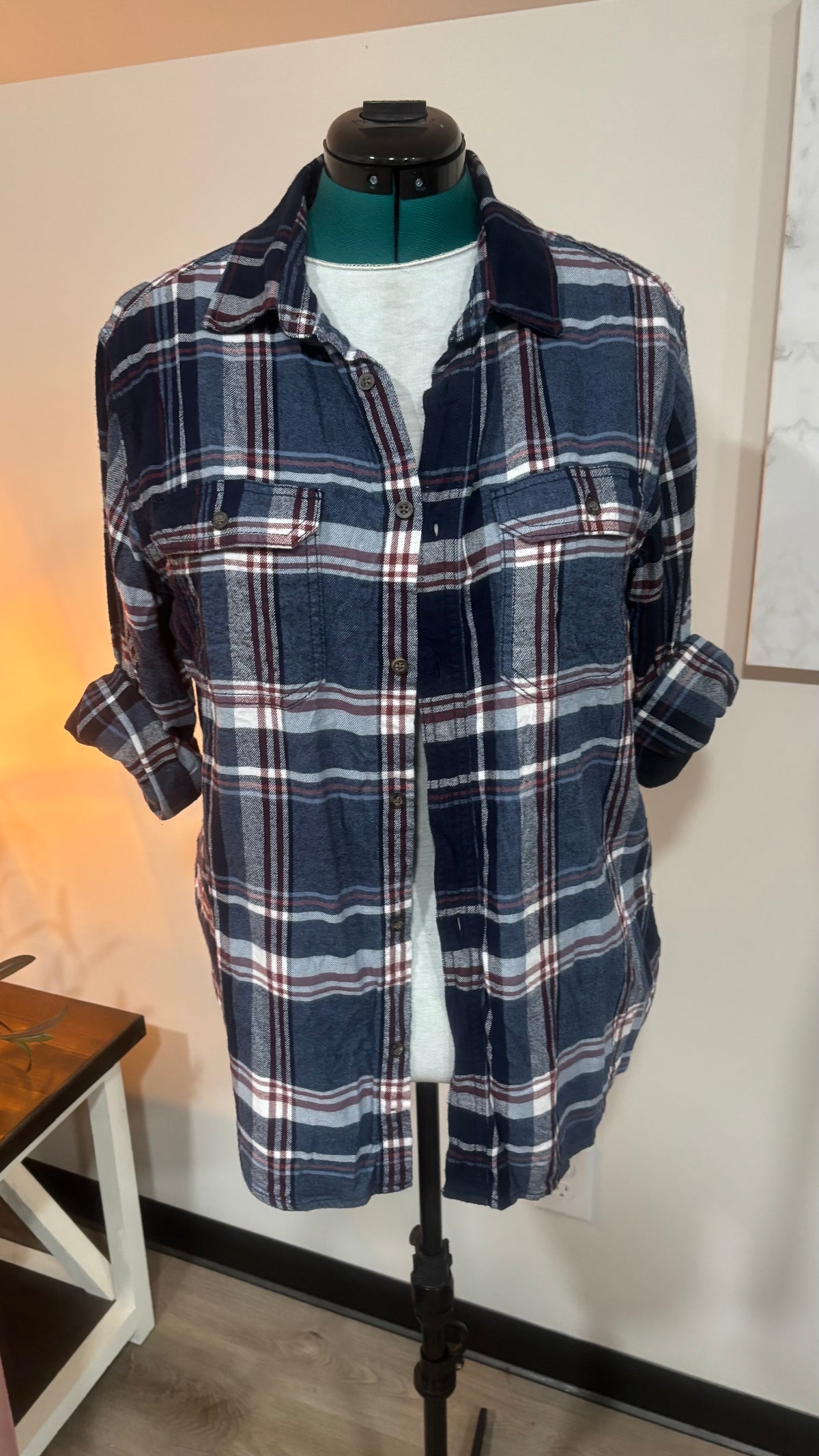Ron Burgundy You Stay Classy - Refashioned Flannel