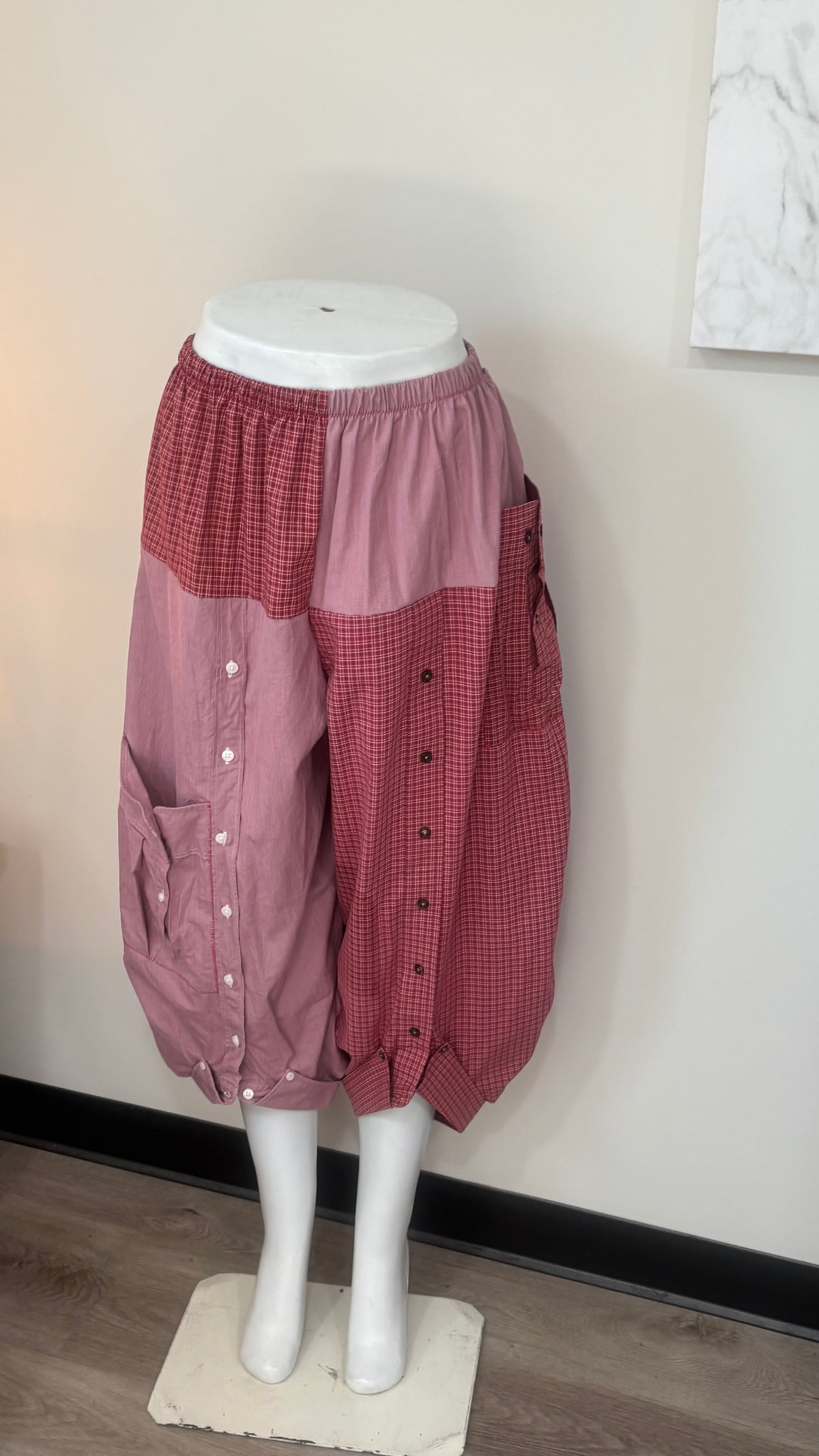 Upcycled Men’s Shirt Balloon Pants | Handmade| One of a Kind