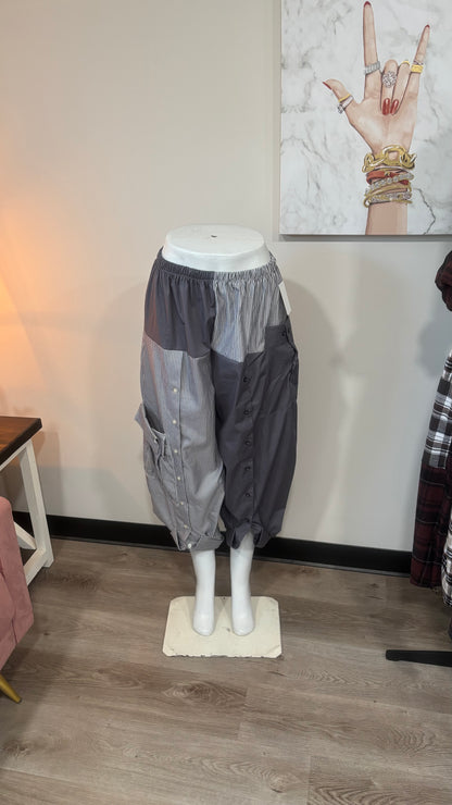 Upcycled Men’s Shirt Balloon Pants | Handmade| One of a Kind